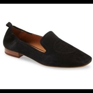 NWT Tory Burch Leigh black suede loafer flats